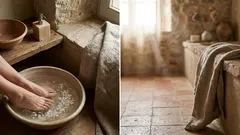 Lavare i piedi con sapone neutro e sale: la routine semplice contro odori e pesantezza