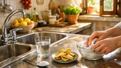 Bucce di banana e bicarbonato: il trucco da 2 minuti per pulire e deodorare la cucina