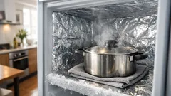 Brina nel congelatore: il trucco della carta alluminio per sbrinare in 10 minuti