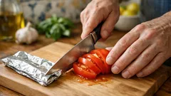 Il trucco della carta stagnola per far tagliare meglio un coltello in pochi minuti