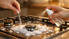 Come pulire il piano cottura con aceto e bicarbonato senza rovinare le superfici