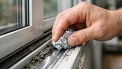 Pulire i binari delle finestre con una pallina di alluminio: il trucco semplice che funziona