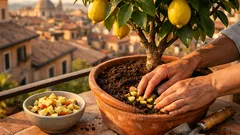 Bucce di mela nel vaso del limone: il trucco zero sprechi che migliora il terriccio