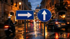 Cartelli stradali blu con freccia: la differenza tra senso unico e direzione obbligatoria