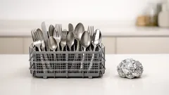 Il trucco della pallina di alluminio in lavastoviglie per posate più brillanti