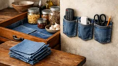 Jeans strappati? 3 idee geniali per riutilizzarli in casa senza cucire