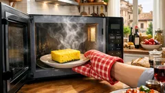 Come pulire il microonde con una spugna umida: il trucco del vapore in 2 minuti