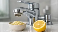 Calcare su rubinetti e WC: il trucco limone e sale che pulisce in 10 minuti