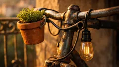 Come trasformare una vecchia bici in un portavasi scenografico per balcone e terrazzo